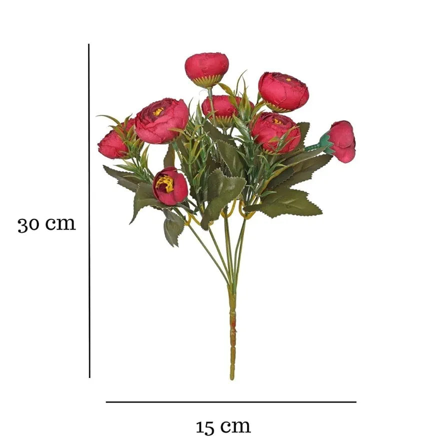 SATYAM KRAFT 2 Pcs Artificial Rose Flower Sticks | Decorative Items for Home Decor, Room, Living Room, Table Centerpiece, Balcony, Office | Perfect for Wedding, Birthday, Enagagement